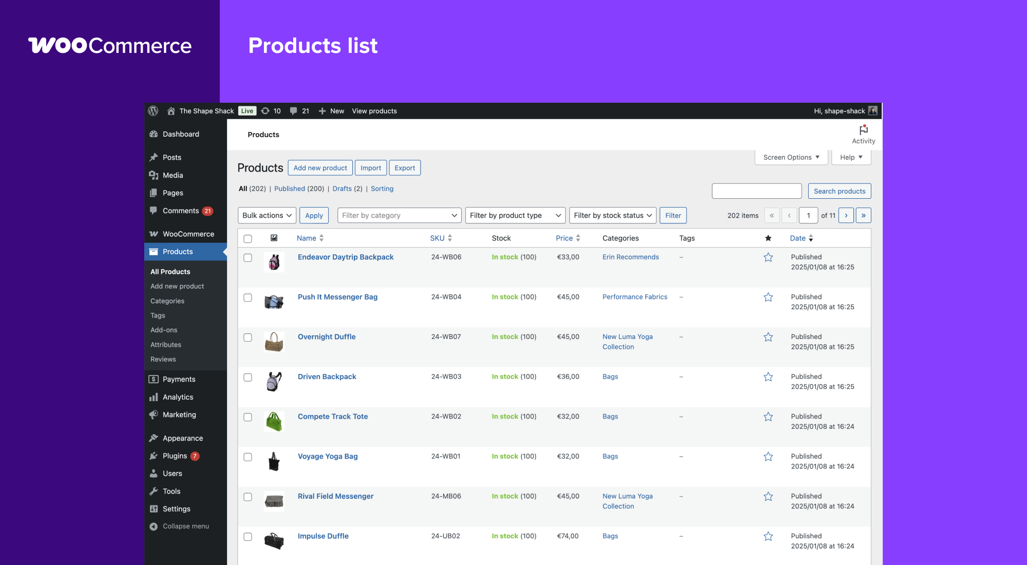 e-commerce con WordPress