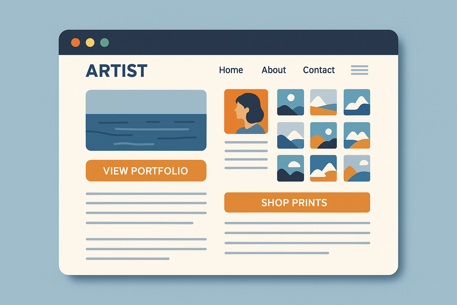 sito web per artisti e fotografi