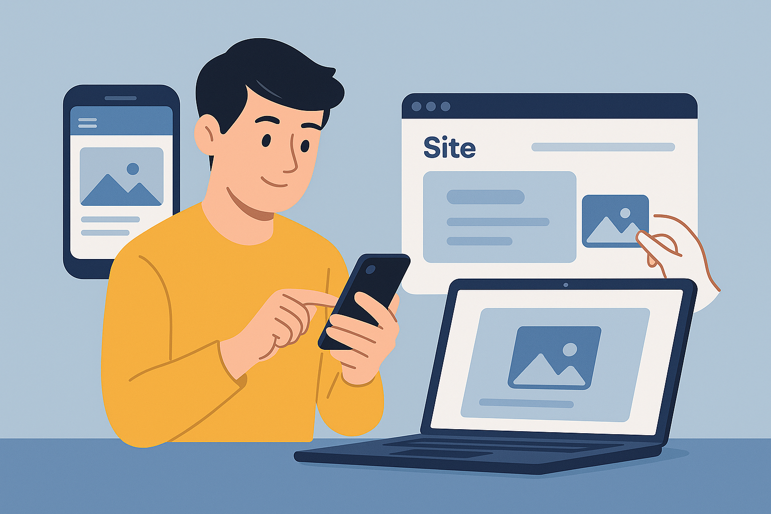 come creare un sito dal cellulare?